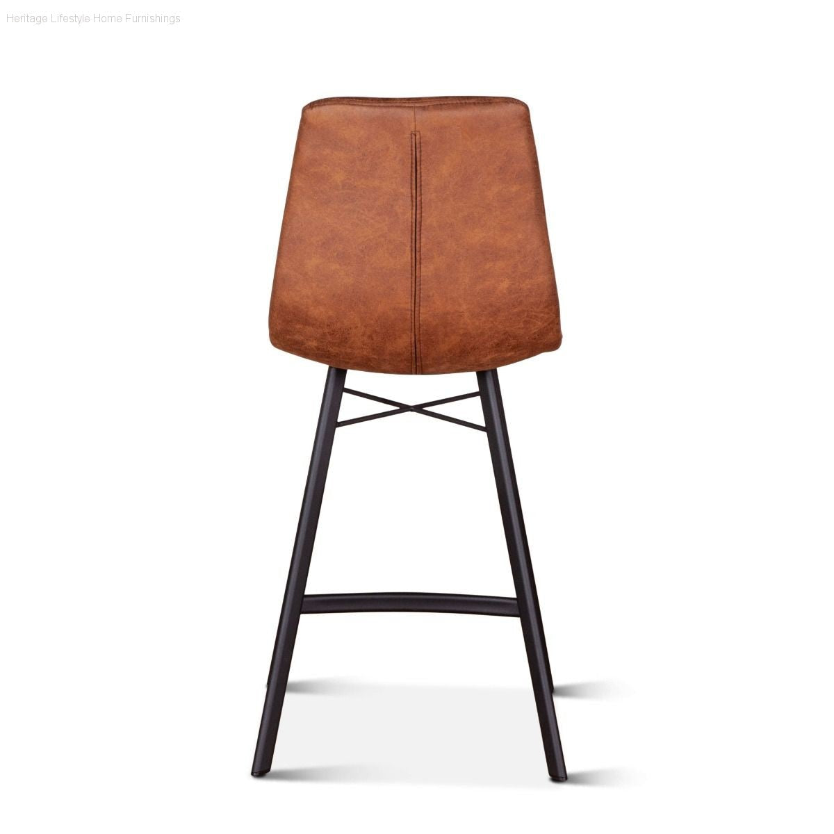 Stool - Sam Counter Stool - Trapper Brown Coated Fabric