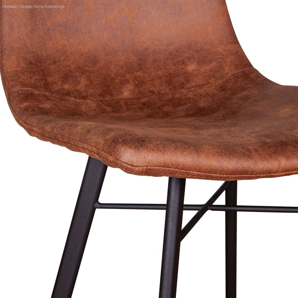Stool - Sam Counter Stool - Trapper Brown Coated Fabric