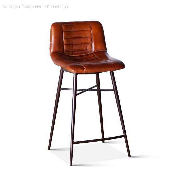 Stool - Wellington Leather Stool