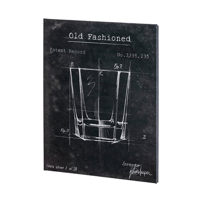 HLHF Barware Blueprint Wall Art - Old Fashioned Wall Art Furniture Store Burlington Ontario Near Me 