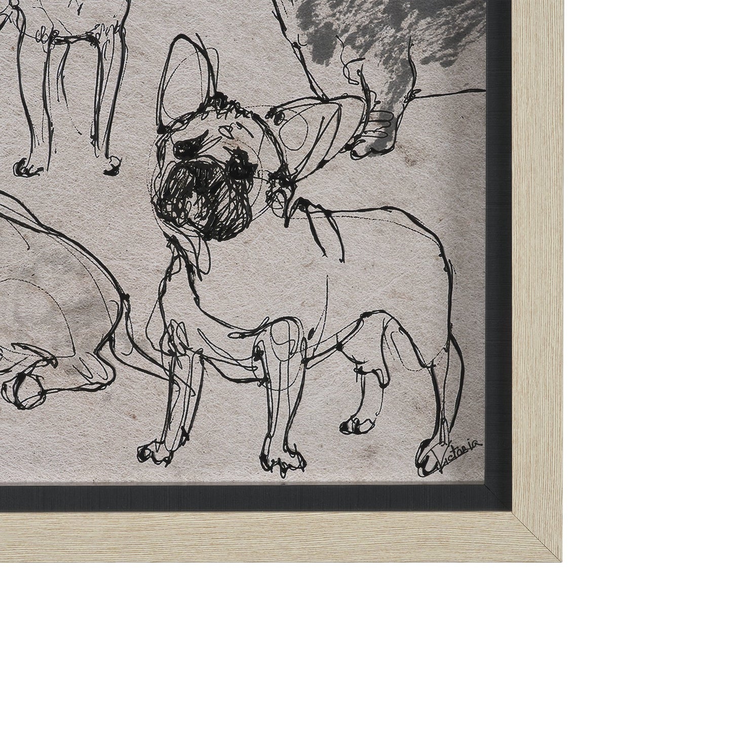 HLHF Dog Sketches II Wall Art New Arrivals, Wall Art Furniture Store Burlington Ontario Near Me 