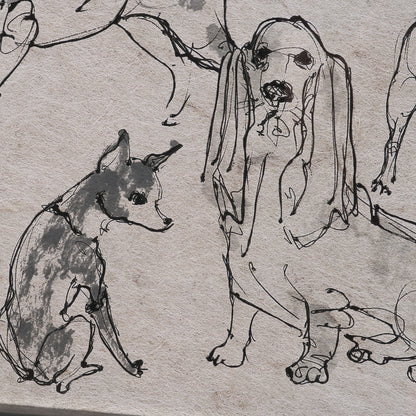 HLHF Dog Sketches II Wall Art New Arrivals, Wall Art Furniture Store Burlington Ontario Near Me 