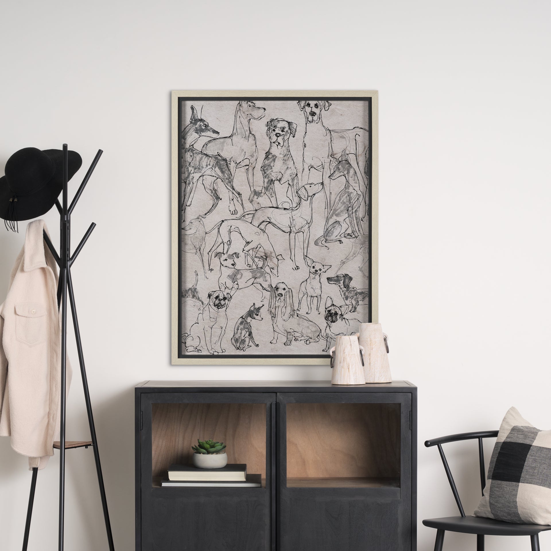 HLHF Dog Sketches II Wall Art New Arrivals, Wall Art Furniture Store Burlington Ontario Near Me 