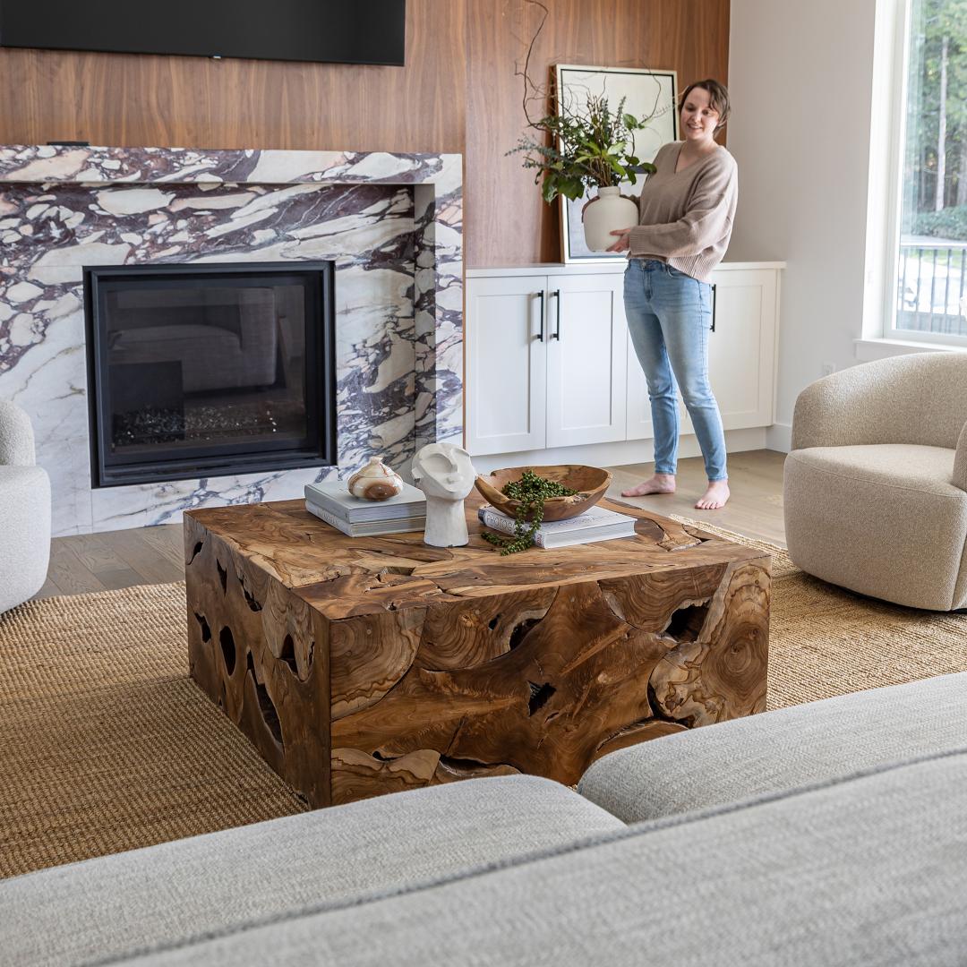 HLHF Natura Flow Square Coffee Table Living, New Arrivals, Occasional Furniture Store Burlington Ontario Near Me 