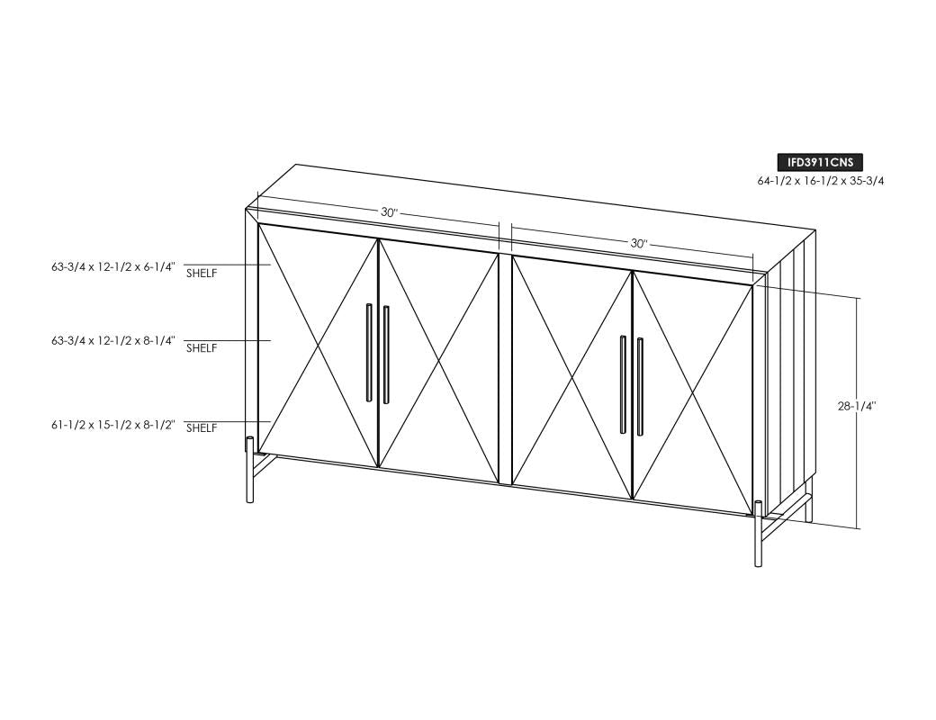 HLHF Verona Console - Dark Living, New Arrivals, Occasional, Sideboards & Buffets Furniture Store Burlington Ontario Near Me 