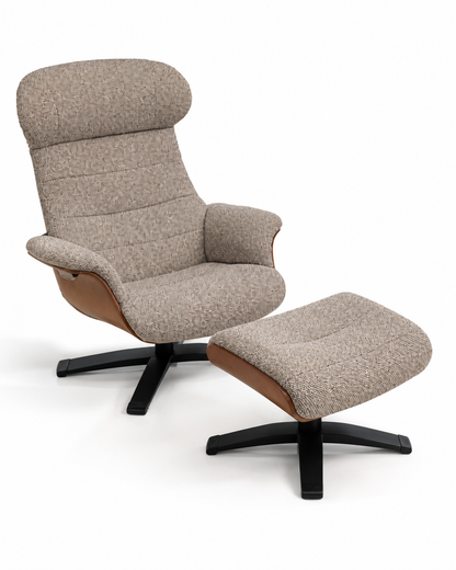 HLHF Arch Lounge Accent Chair & Ottoman - Tasmin Earth Accent Chairs Furniture Store Burlington Ontario Near Me 