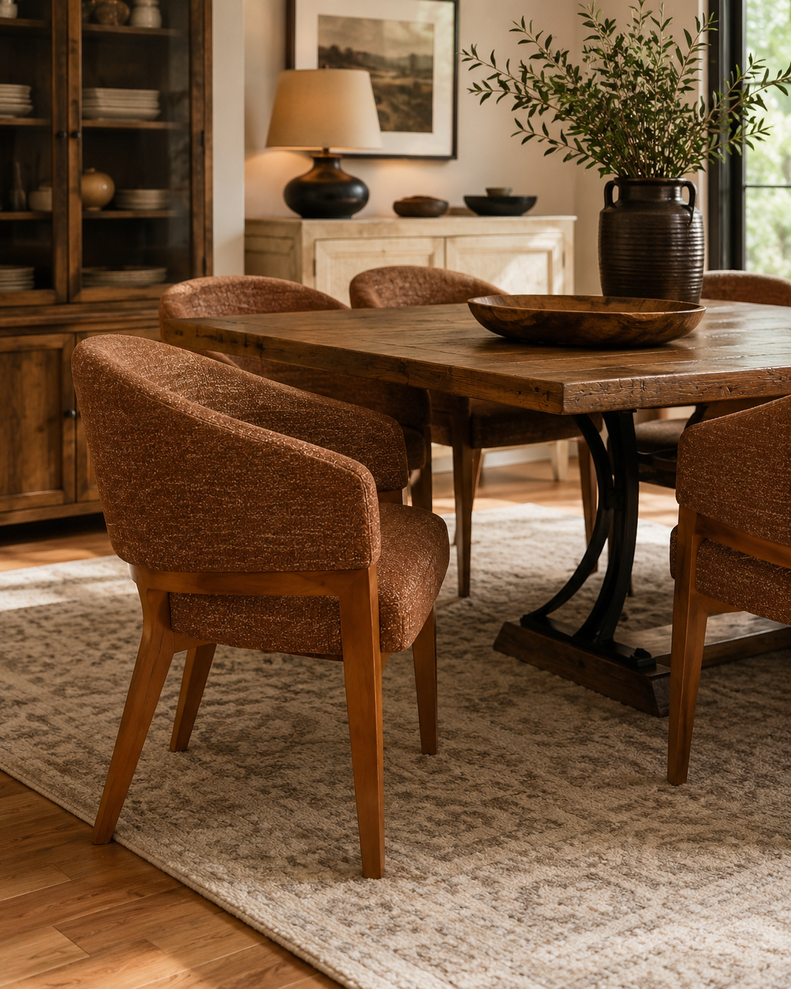 HLHF Brownstone Arm Dining Chair Dining Furniture Store Burlington Ontario Near Me 