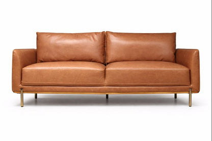 HLHF Club Leather Sofa - Whiskey Living Furniture Store Burlington Ontario Near Me 