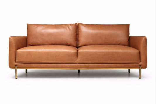 HLHF Club Leather Sofa - Whiskey Living Furniture Store Burlington Ontario Near Me 