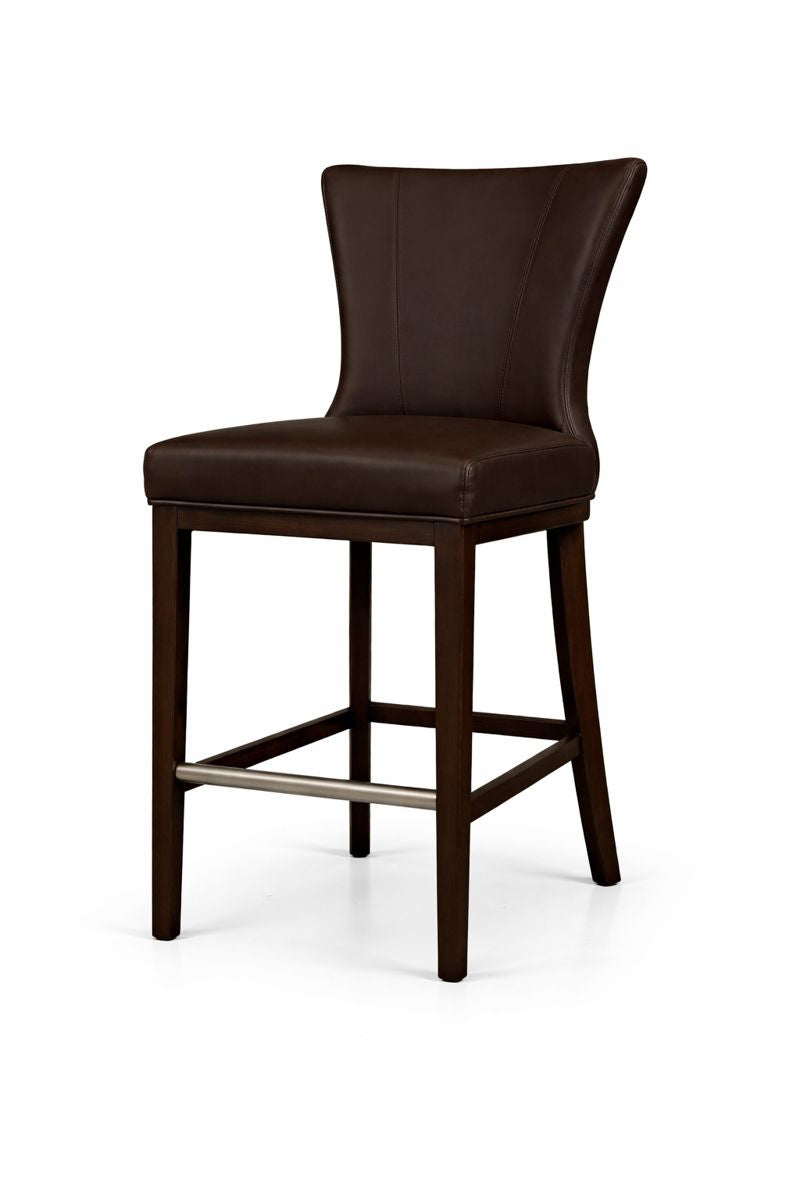 HLHF Coated Fabric Swivel Stool - Brown Stools & Bars Furniture Store Burlington Ontario Near Me 