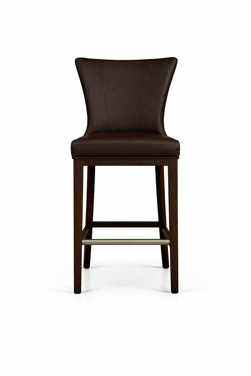 HLHF Coated Fabric Swivel Stool - Brown Stools & Bars Furniture Store Burlington Ontario Near Me 