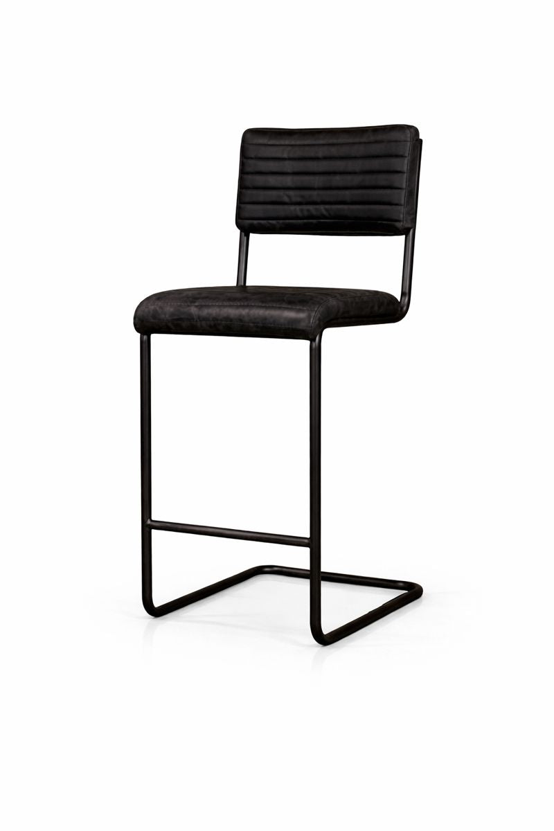 HLHF Dover Leather Stool - Ebony Stools & Bars Furniture Store Burlington Ontario Near Me 