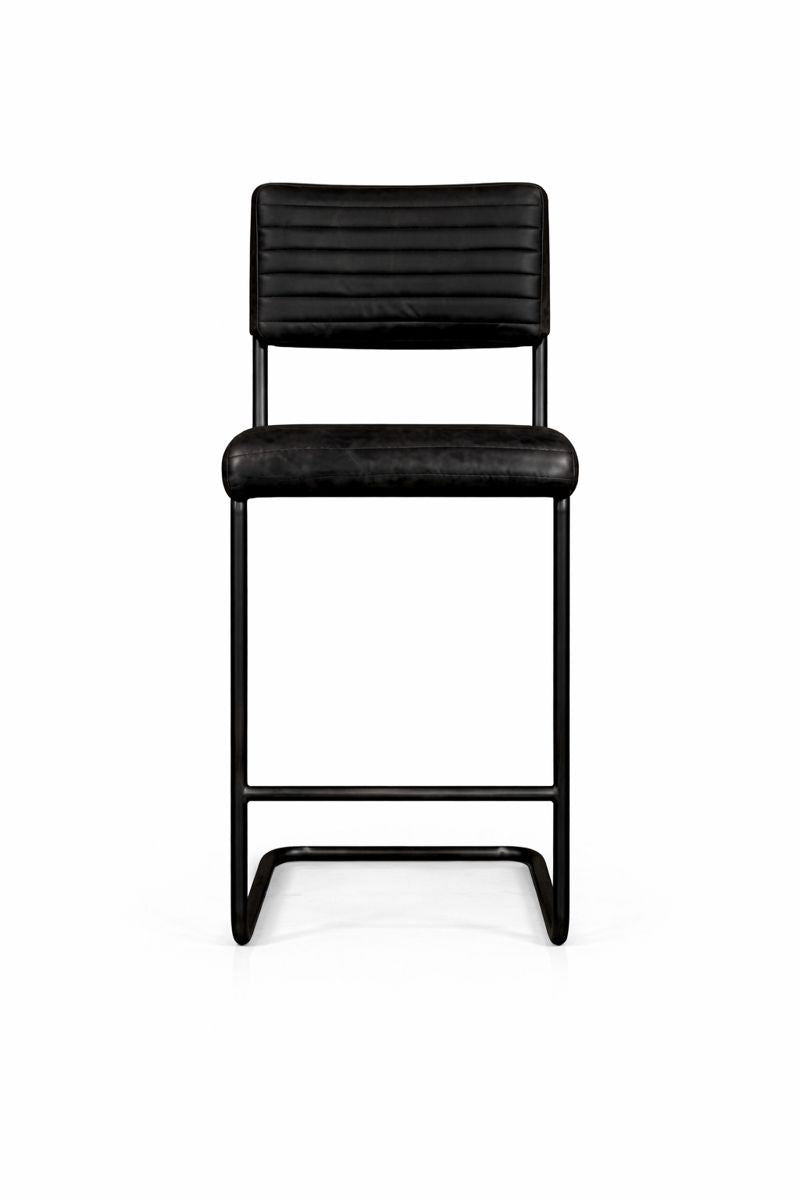 HLHF Dover Leather Stool - Ebony Stools & Bars Furniture Store Burlington Ontario Near Me 