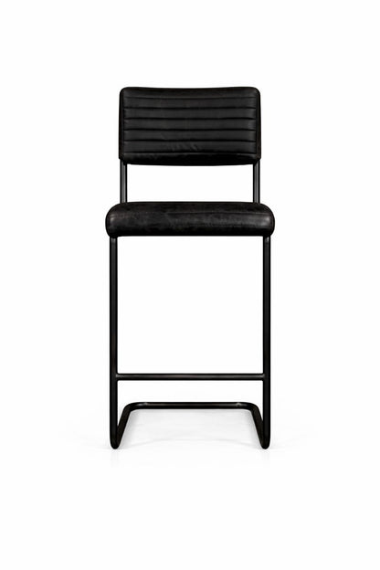 HLHF Dover Leather Stool - Ebony Stools & Bars Furniture Store Burlington Ontario Near Me 