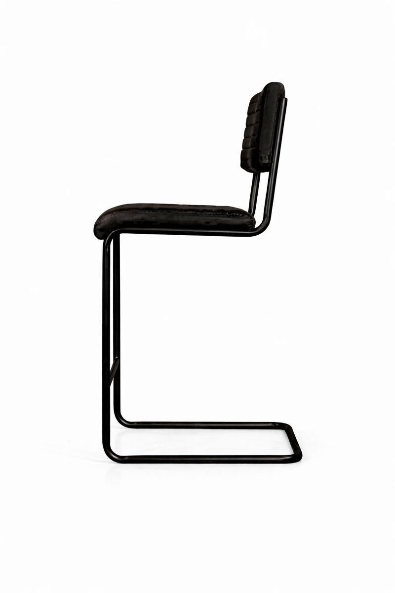 HLHF Dover Leather Stool - Ebony Stools & Bars Furniture Store Burlington Ontario Near Me 