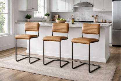 HLHF Dover Leather Stool - Whiskey Stools & Bars Furniture Store Burlington Ontario Near Me 