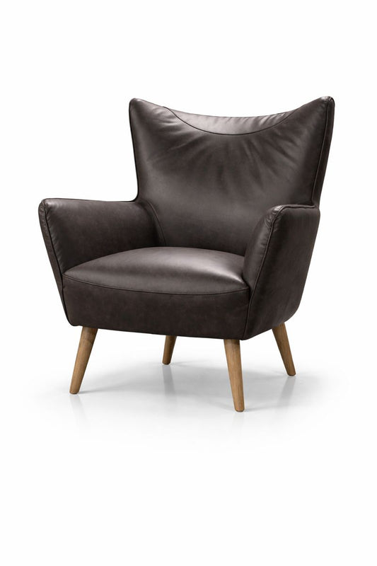 HLHF Orb Leather Accent Chair - Charcoal Accent Chairs, Living, Sale Furniture Store Burlington Ontario Near Me 