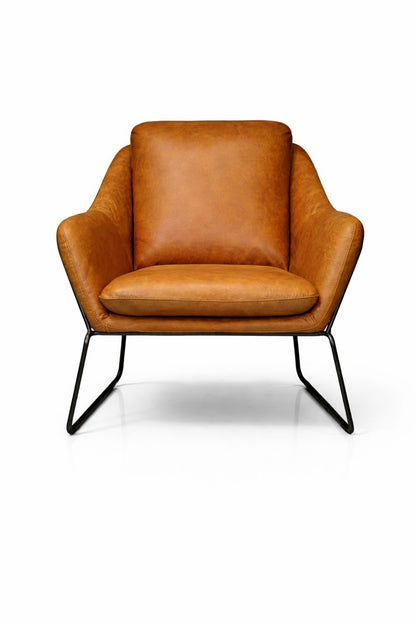 HLHF Isabella Accent Chair - Whiskey Leather Accent Chairs, Living Furniture Store Burlington Ontario Near Me 