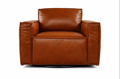HLHF W1372 Leather Swivel Chair - Berlin Saddle Accent Chairs, Living, New Arrivals Furniture Store Burlington Ontario Near Me 