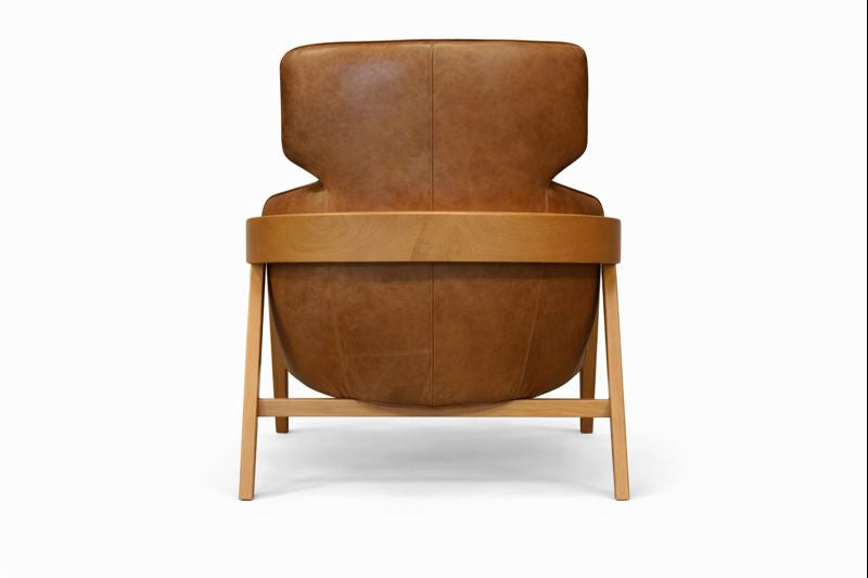 HLHF Bend Leather Accent Chair - Whiskey Accent Chairs, Living Furniture Store Burlington Ontario Near Me 