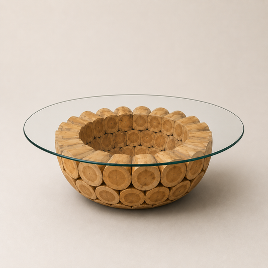HLHF Teak Segment Coffee Table Coffee Table, Living, New Arrivals, Occasional Furniture Store Burlington Ontario Near Me 