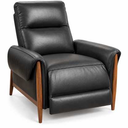 HLHF 6069 Black Leather Electric Motion Recliner Accent Chairs, Living, New Arrivals Furniture Store Burlington Ontario Near Me 