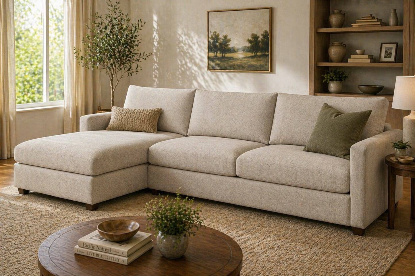 HLHF Allure Sectional - Dove Living Furniture Store Burlington Ontario Near Me 