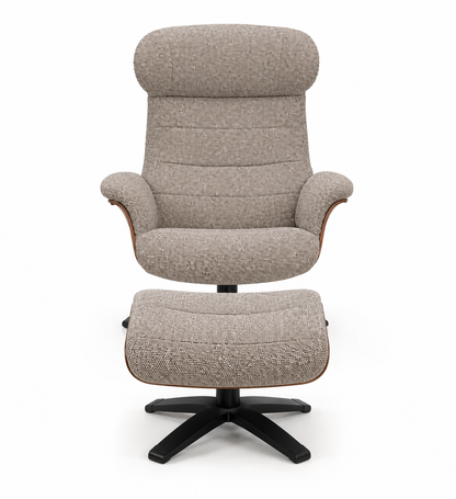 HLHF Arch Lounge Accent Chair & Ottoman - Tasmin Earth Accent Chairs Furniture Store Burlington Ontario Near Me 