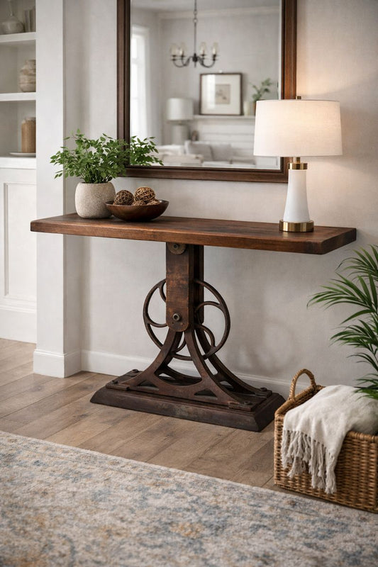 HLHF Whitley Reclaimed Wood Console Occasional Furniture Store Burlington Ontario Near Me 