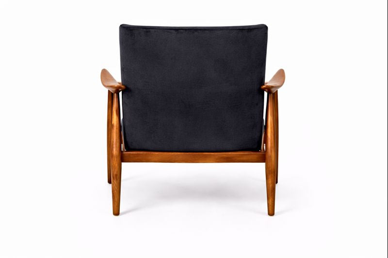 HLHF Curve Blue Velvet Accent Chair Accent Chairs Furniture Store Burlington Ontario Near Me 