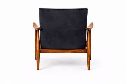 HLHF Curve Blue Velvet Accent Chair Accent Chairs Furniture Store Burlington Ontario Near Me 