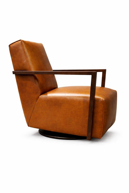 HLHF Detour Leather Glider Accent Chair - 4 Leather Options Accent Chairs Furniture Store Burlington Ontario Near Me 