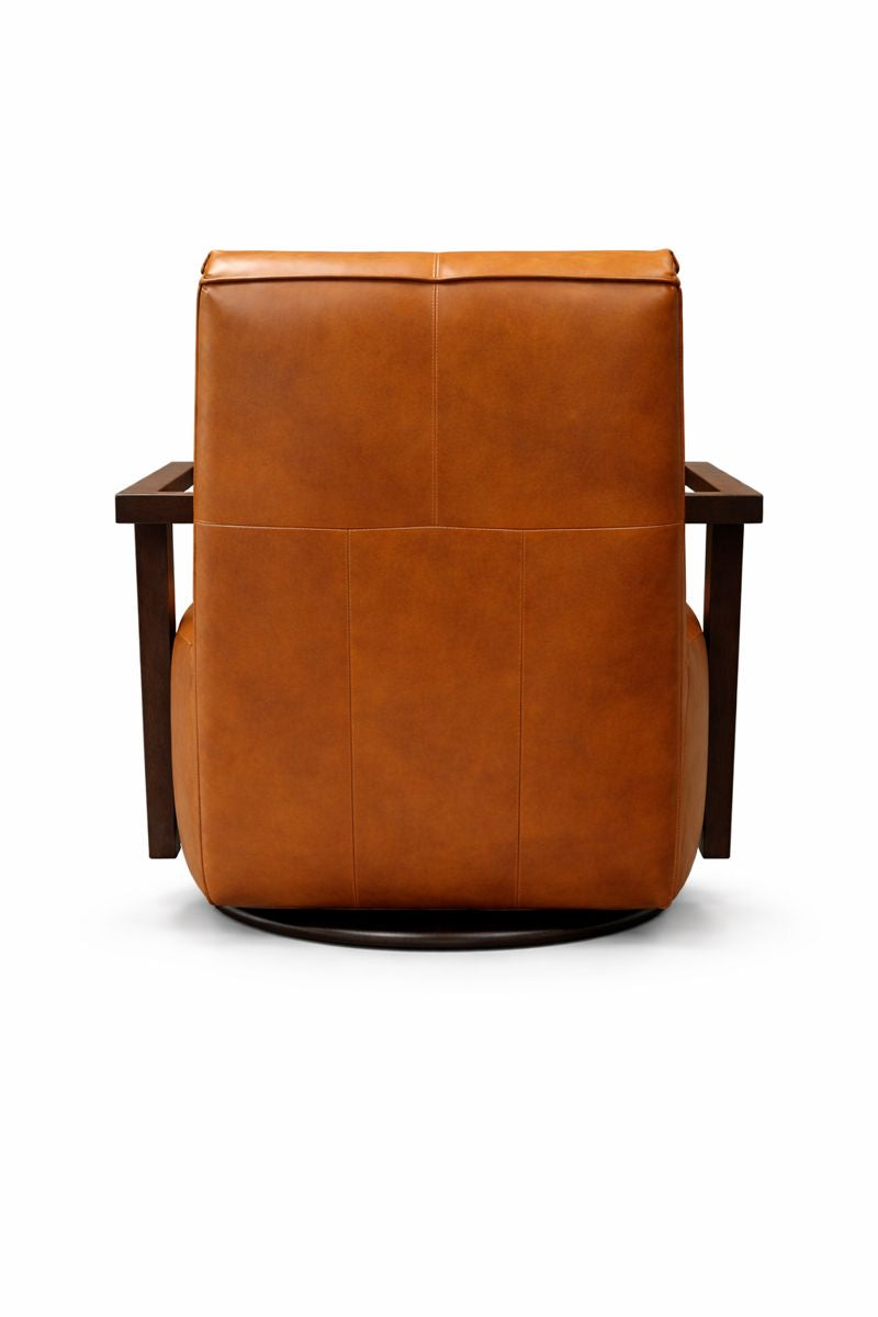 HLHF Detour Leather Glider Accent Chair - 4 Leather Options Accent Chairs Furniture Store Burlington Ontario Near Me 