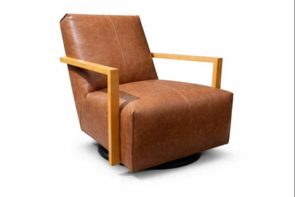 HLHF Detour Leather Glider Accent Chair - 4 Leather Options Accent Chairs Furniture Store Burlington Ontario Near Me 
