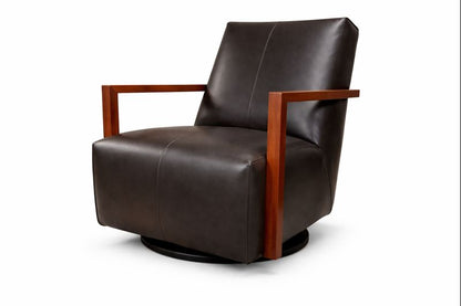 HLHF Detour Leather Glider Accent Chair - 4 Leather Options Accent Chairs Furniture Store Burlington Ontario Near Me 