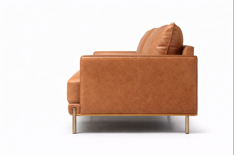 HLHF Club Leather Sofa - Whiskey Living Furniture Store Burlington Ontario Near Me 