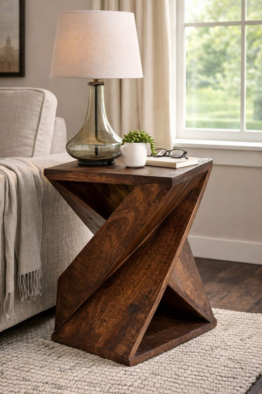 HLHF Carter Twisted End Table Living, Occasional Furniture Store Burlington Ontario Near Me 