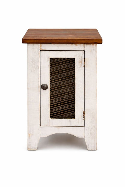 HLHF Pueblo White Side Table Living, Occasional Furniture Store Burlington Ontario Near Me 