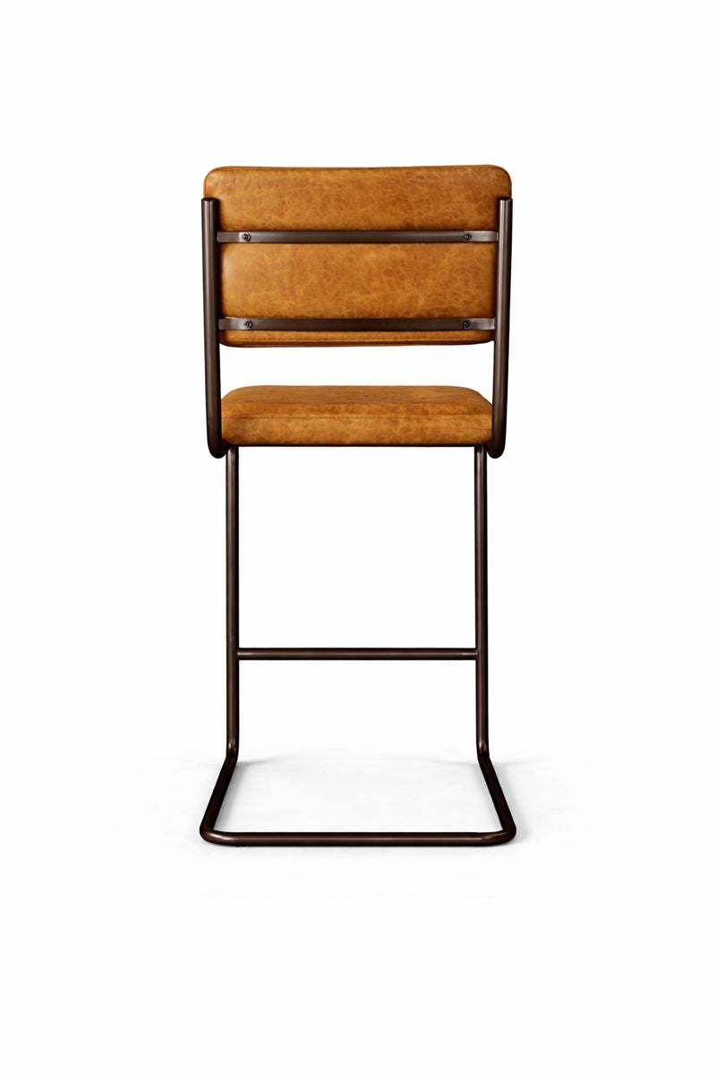 Dover Leather Stool - Whiskey Furniture Burlington ON TW Studio