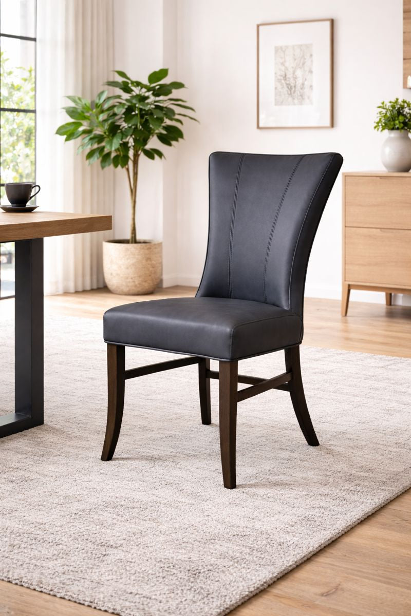 HLHF Winged Coated Fabric Dining Chair - Charcoal Dining Furniture Store Burlington Ontario Near Me 