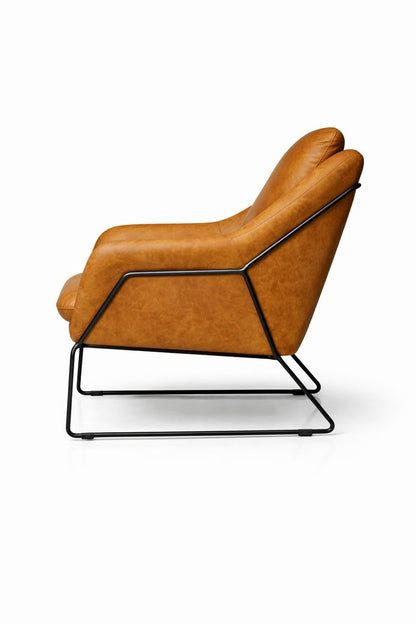 HLHF Isabella Accent Chair - Whiskey Leather Accent Chairs, Living Furniture Store Burlington Ontario Near Me 