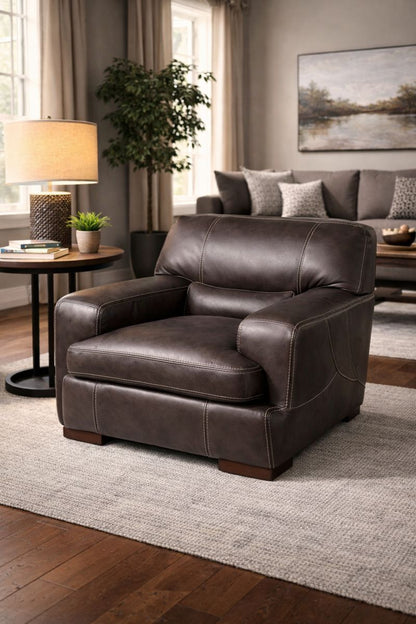 HLHF Steel Leather Chair - Floor Model Accent Chairs, Living, Sale Furniture Store Burlington Ontario Near Me 