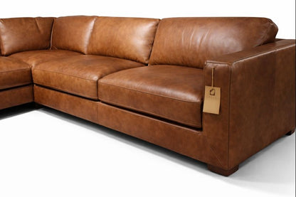 HLHF Old Saddle Leather Sectional Living, New Arrivals Furniture Store Burlington Ontario Near Me 