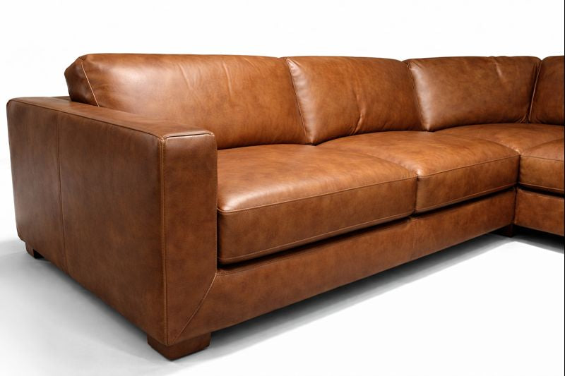 HLHF Old Saddle Leather Sectional Living, New Arrivals Furniture Store Burlington Ontario Near Me 