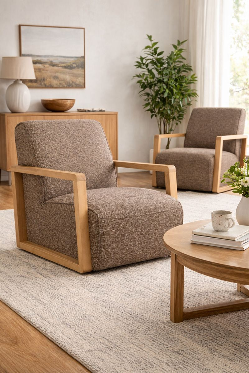 HLHF Turner Fabric Swivel Chair Accent Chairs, Living Furniture Store Burlington Ontario Near Me 