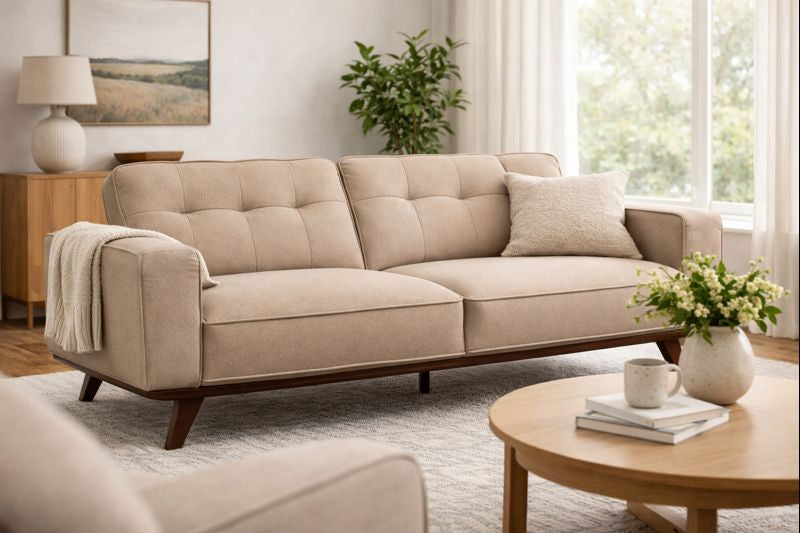 HLHF Tufted Vesper Sand Sofa Living Furniture Store Burlington Ontario Near Me 