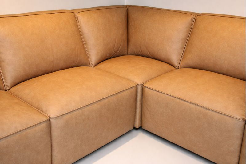 HLHF Maestro Camel Leather Sectional Living, New Arrivals Furniture Store Burlington Ontario Near Me 