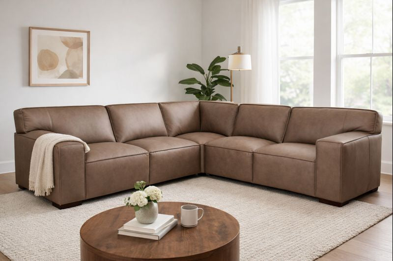 HLHF Maestro Capulus Leather Sectional Living, New Arrivals Furniture Store Burlington Ontario Near Me 