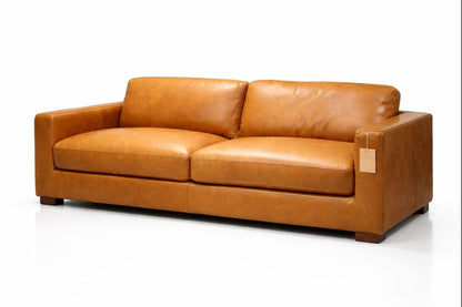 HLHF Saddle Tan Leather Sofa Living, New Arrivals Furniture Store Burlington Ontario Near Me 