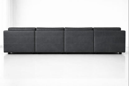 HLHF Volcano Gunpowder Leather Sectional Living Furniture Store Burlington Ontario Near Me 
